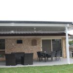 Recently Built Home Outdoor Dining Space