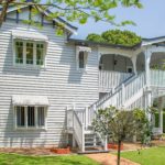 Chelmer Home Build Outside View of Back Staircase