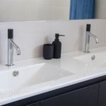 Bribie Island bathroom renovation modern dual sinks