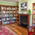 Burpengary Private Library Build Fireplace with Stacked Bookshelves